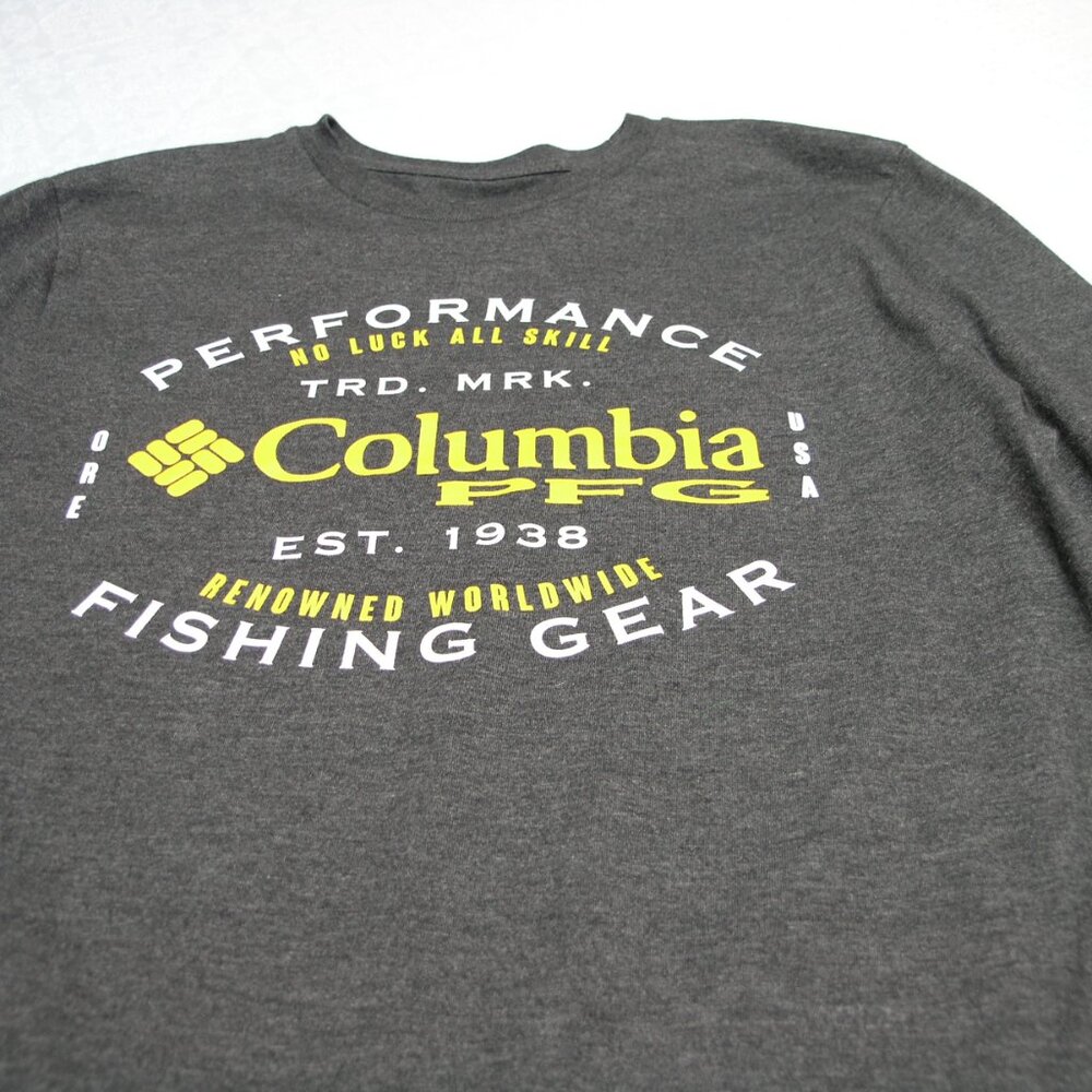 Men's Columbia Long Sleeve T-Shirt with screen printed logo size Med